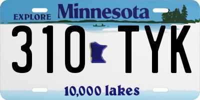 MN license plate 310TYK