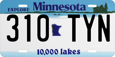 MN license plate 310TYN