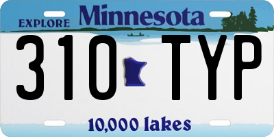 MN license plate 310TYP