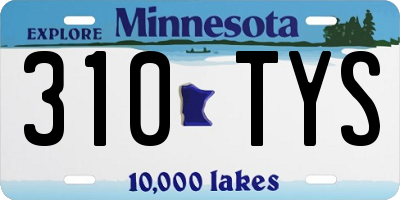 MN license plate 310TYS