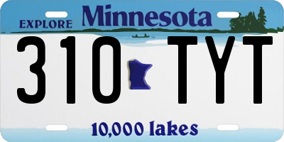 MN license plate 310TYT