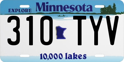 MN license plate 310TYV