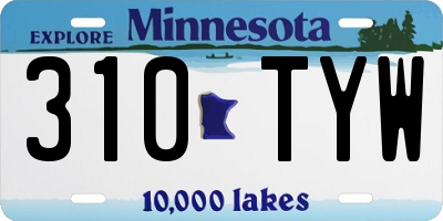 MN license plate 310TYW