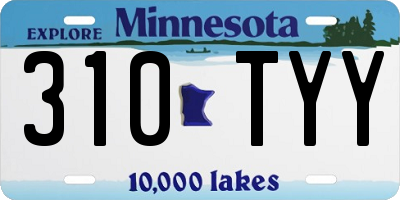 MN license plate 310TYY