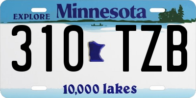 MN license plate 310TZB