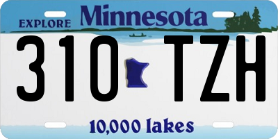 MN license plate 310TZH