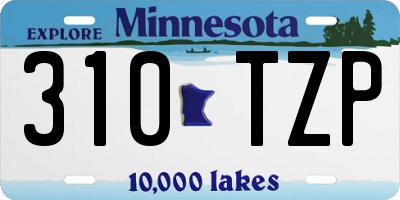 MN license plate 310TZP