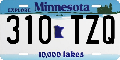MN license plate 310TZQ