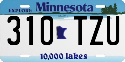 MN license plate 310TZU