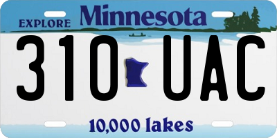 MN license plate 310UAC