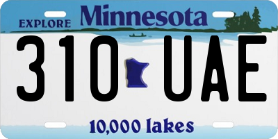MN license plate 310UAE