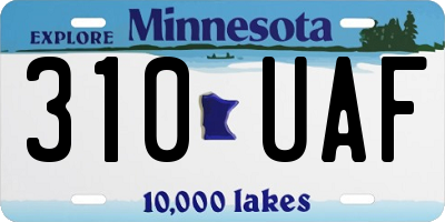 MN license plate 310UAF