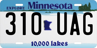 MN license plate 310UAG