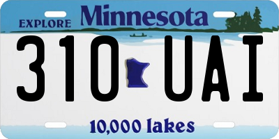 MN license plate 310UAI