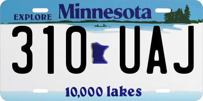 MN license plate 310UAJ