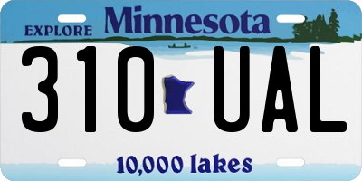 MN license plate 310UAL