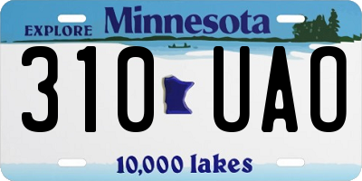MN license plate 310UAO