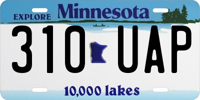 MN license plate 310UAP