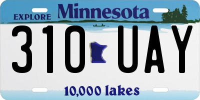 MN license plate 310UAY