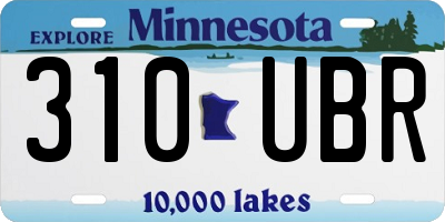 MN license plate 310UBR