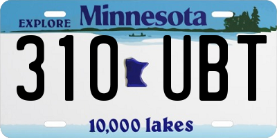 MN license plate 310UBT