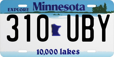 MN license plate 310UBY