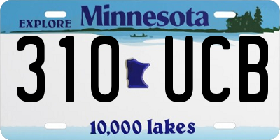 MN license plate 310UCB