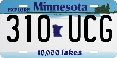 MN license plate 310UCG