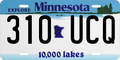 MN license plate 310UCQ