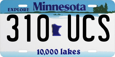 MN license plate 310UCS