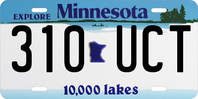 MN license plate 310UCT