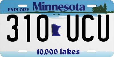 MN license plate 310UCU