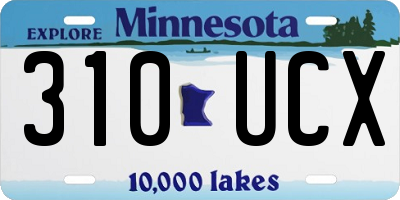 MN license plate 310UCX