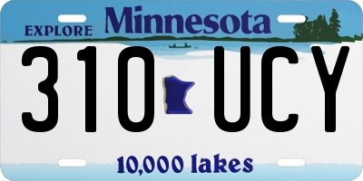 MN license plate 310UCY