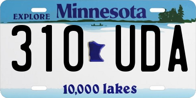 MN license plate 310UDA