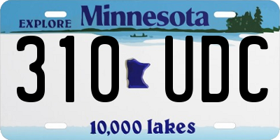 MN license plate 310UDC