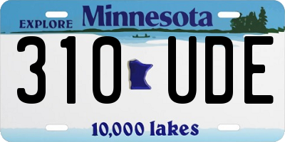 MN license plate 310UDE