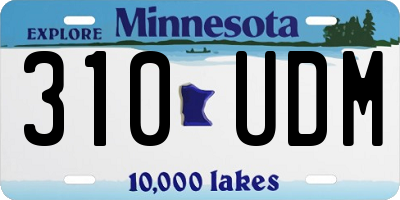 MN license plate 310UDM