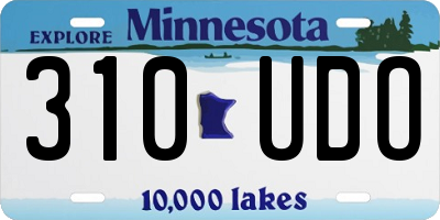 MN license plate 310UDO