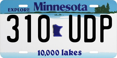 MN license plate 310UDP