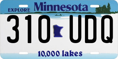 MN license plate 310UDQ