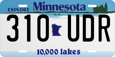 MN license plate 310UDR