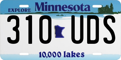 MN license plate 310UDS