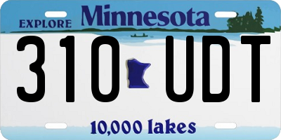 MN license plate 310UDT