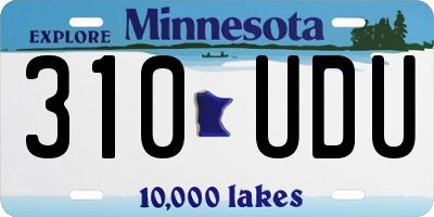 MN license plate 310UDU