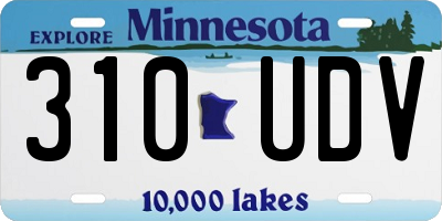 MN license plate 310UDV