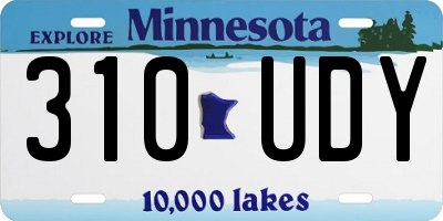 MN license plate 310UDY