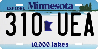 MN license plate 310UEA