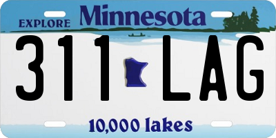 MN license plate 311LAG