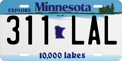 MN license plate 311LAL